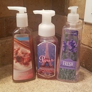 Three hand soaps & a lotion